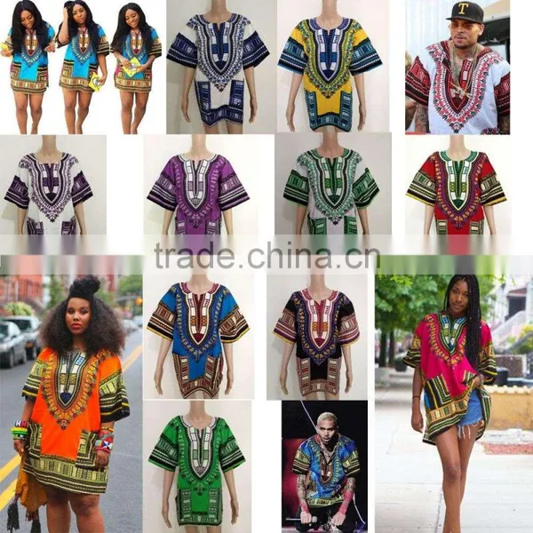 Walson Wholesale Traditional African Print Clothing Dashiki Dress and Shirt photo-6
