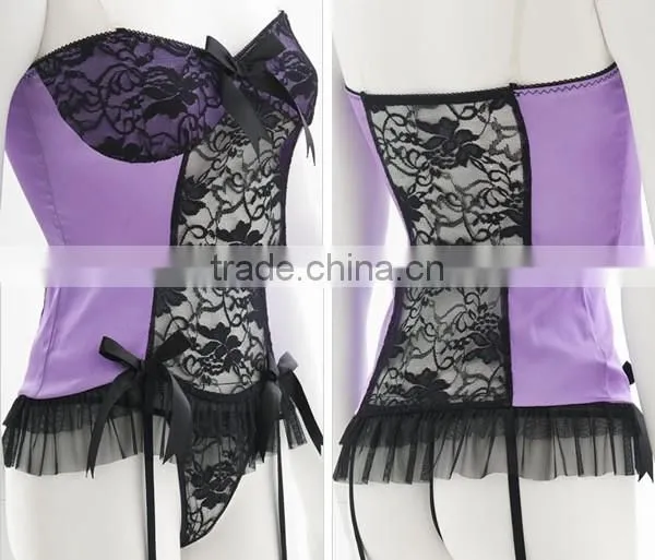 2015 New Lace Sexy Nude Black Teddy Lingerie photo-4