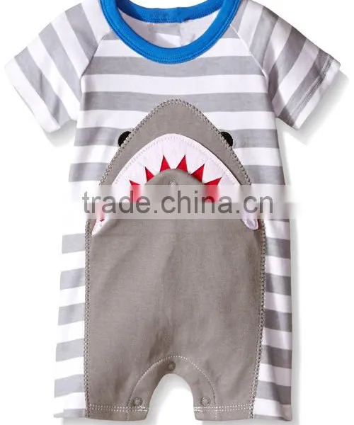 Wholesale Funny 3D Baby Rompers Shark Newborn Baby Clothes Rompers Animals Pattern photo-4