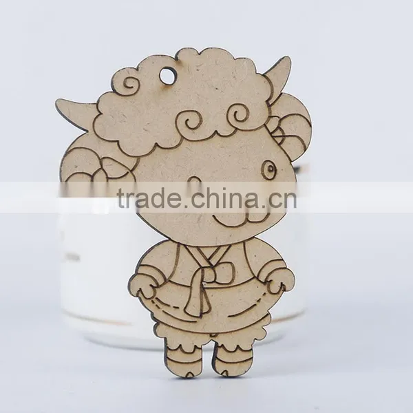 Cartoon MDF Hanging Decorations Custom Children DIY Scrawl Learning Wood Craft photo-2