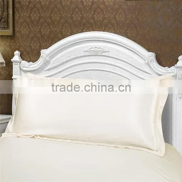 Ivory Color Silk Bedding Sets Twin Full Queen King Size Soft Bedcover Solid Color Duvet Cover Set photo-4
