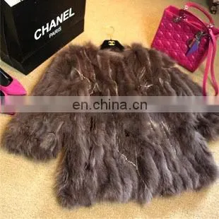 New Style Hot Sale Fox Fur Round Collar Coat for Women Winter Clothes Parka photo-3