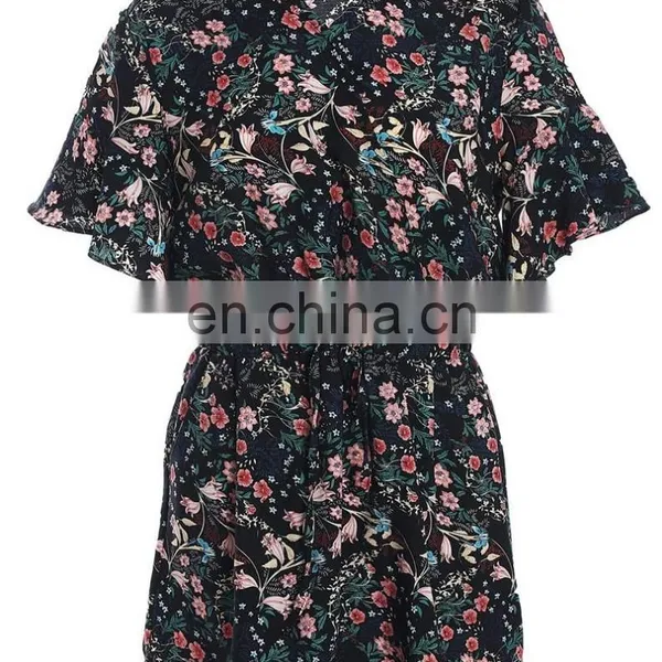 Floral Printing Romper Sexy Women Stylish 2016 Wholesale OEM ODM photo-6