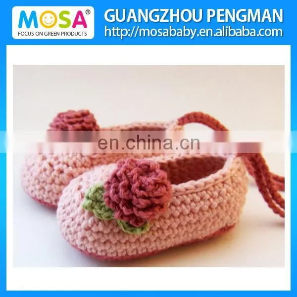 Wholesale Baby Girl Mary Jane's, Baby Booties, Crochet Shoes, Infant Girl Pink Rose Slippers
