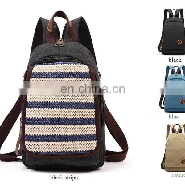 Leisure Day Fashionable Backpack for Girls Canvas Shoulder Bag