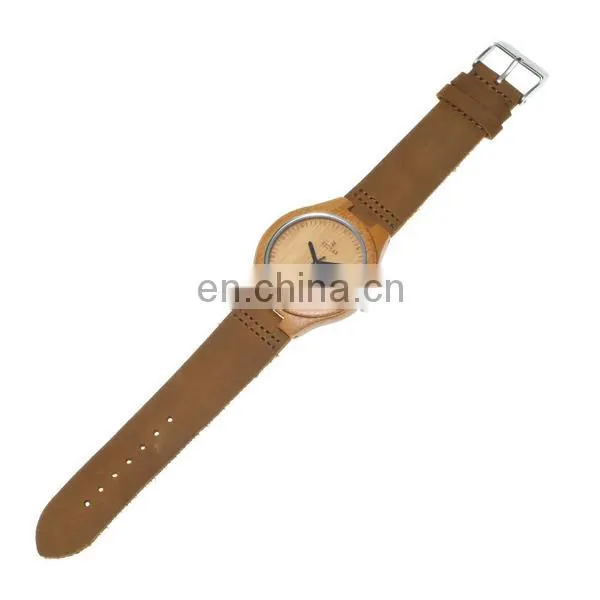 Latest Genuine Leather Watch Bamboo Watch Wooden Watch photo-4