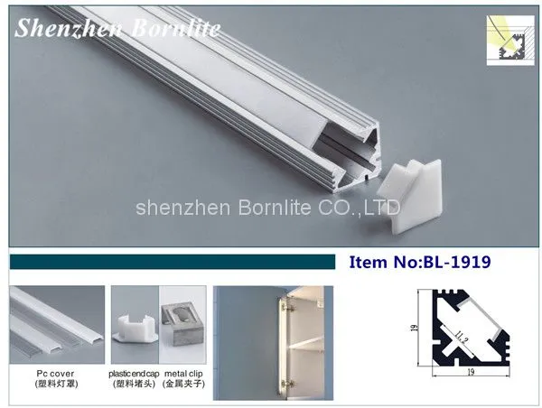 Anodized Led Strip Aluminium Profile for Led Strips Recessed Channel photo-3
