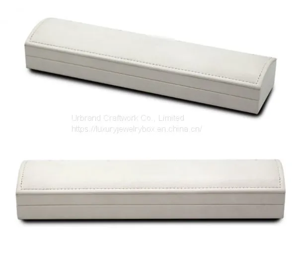 Plastic Jewelry Box for Fashion Brand Jewelry, Plastic Box Covered With White PU Outside ​and Velvet Paper Inside photo-2