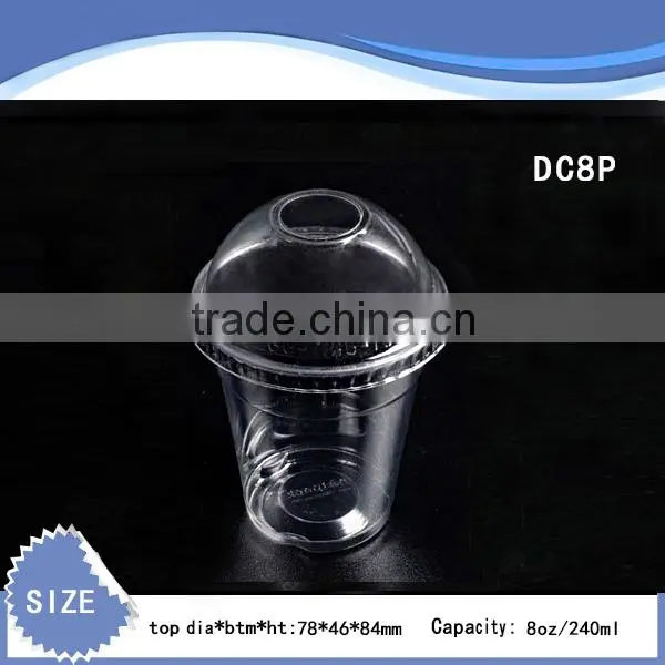 Transparent Clear Various Size Plastic Cups With Matching Dome or Flat Lid Eco-friendly Disposable Cups