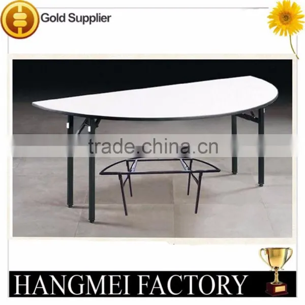 Durable Round Wooden Banquet Folding Tables For Sale photo-3