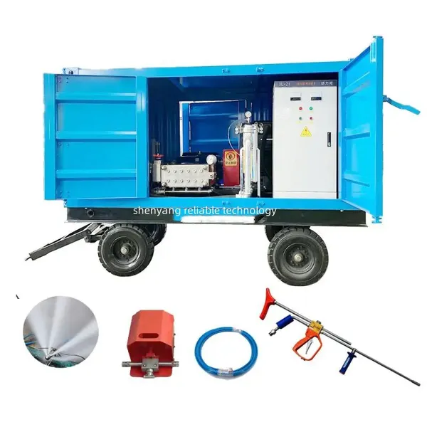 1000bar Motor High Pressure Cleaner Alternating Heat Pipe Cleaning Chemical Plant Pipe Cleaning