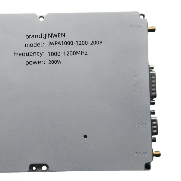 Jinwen RF Power Amplifier 1000-1200MHz, 200 Watts, Used for Unmanned Aerial Vehicle Jamming, Electronic Countermeasures, Etc Jammer Amplifier