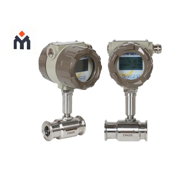 Digital RS485 Food Grade SUS316L Tri-Clamp Liquid Milk Pure Water Turbine Fuel Flow Meter photo-2