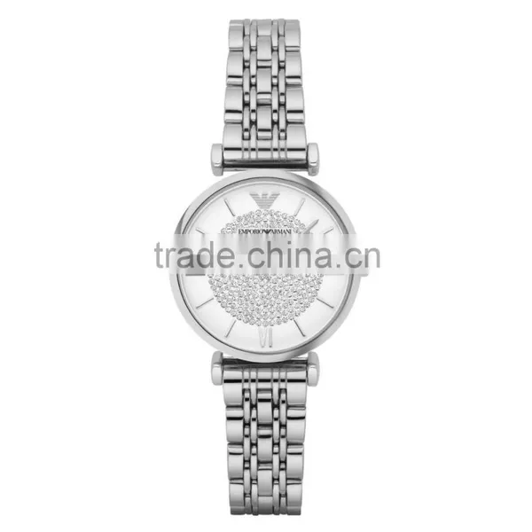 WOMEN'S TWO TONE STEEL BRACELET & CASE QUARTZ ANALOG WATCH AR1926 photo-2