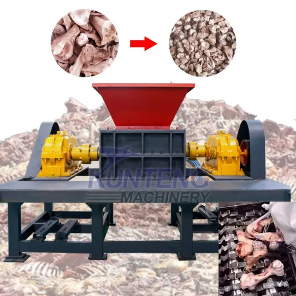 Industrial Dual Axis Cow Bone Animal Carcass Shredder Aluminum Shredding Equipment EPC photo-4