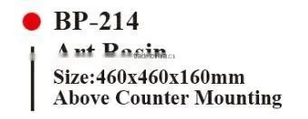 BP-214 Modern Bathroom Design, Quality Round Art Basin, Bathroom Countertop Ceramic Hand Wash Single Bowl Sink photo-2