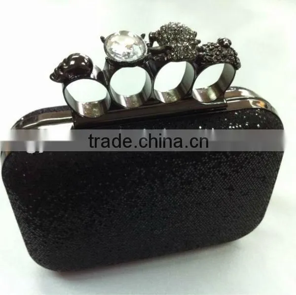Four Rings Fabric Satin Vintage Women Evening Bags Wholesaler