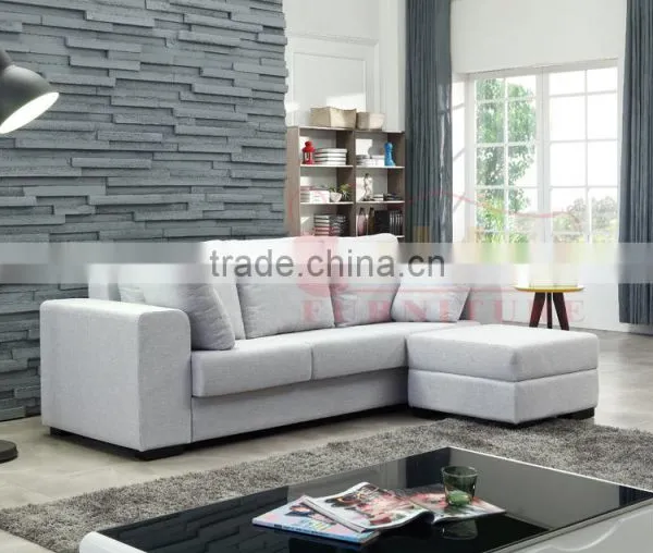 Living Room Furniture White Leather Corner Sofa C01-1 photo-3