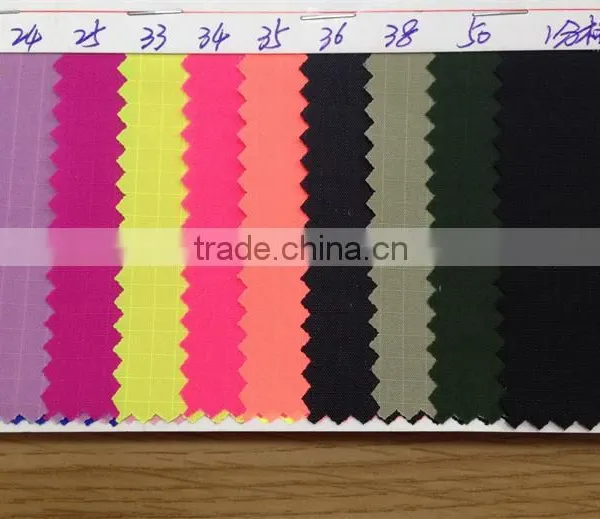 70D/210T Nylon Ripstop Fabric With Pu Backing for School Bag