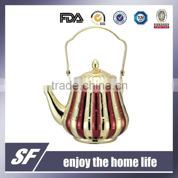 1.4 L Top Handle Purple Plating and Gold Plating Stainless Steel Tea Kettle/Tea Pot(SF-7806P)