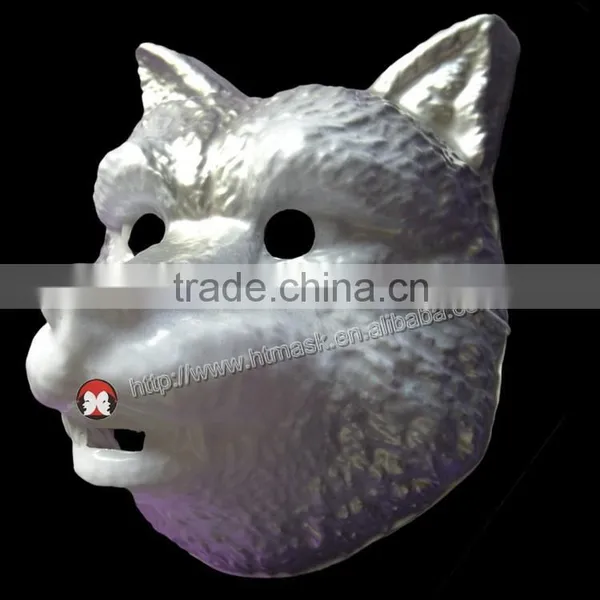 Silver Dog Head Animal Party Mask photo-3