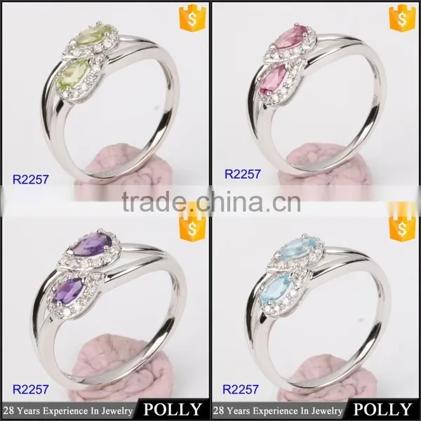 Custom Silver Big Stone Sample Wedding Ring Designs for Women photo-5