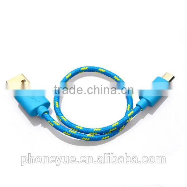 Short Custom 20cm Woven 28/24awg Micro Usb Cable Cord Wire photo-2