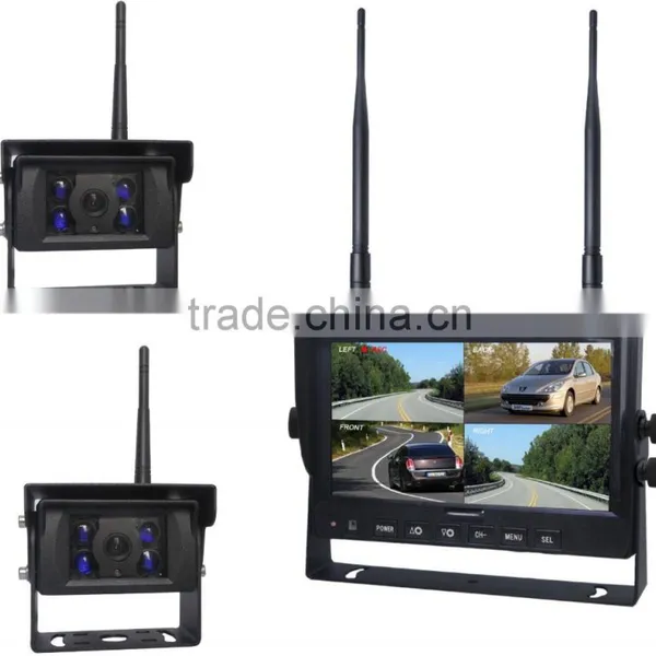 100% Factory DC12 to 32V 2.4G Digital Wireless 4 Way Car Reverse Camera System With Night Vision Camera photo-4