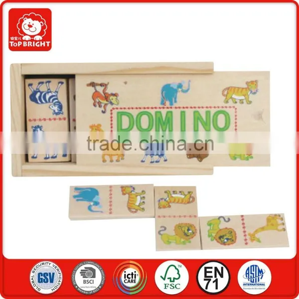 Clastic China Factory Toys 28 Pcs Fancy Toy in Storage Wood Box Enlightenment Early Education Children Domino Game photo-6