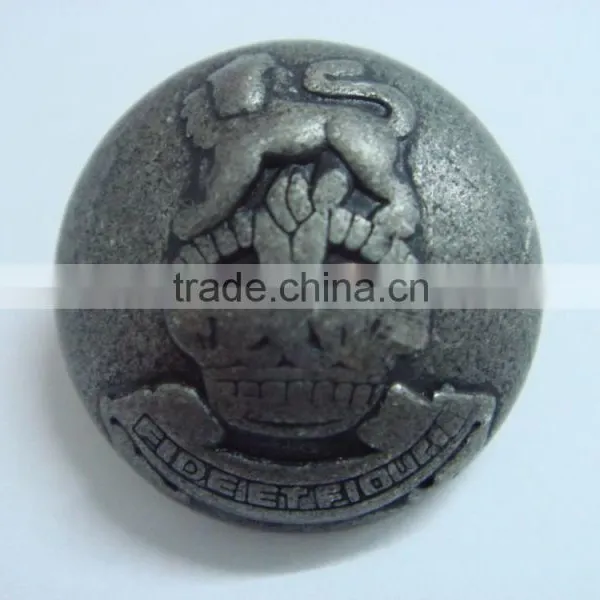 20mm Special Design Doom Shape Metal Alloy Free Sample Button photo-2