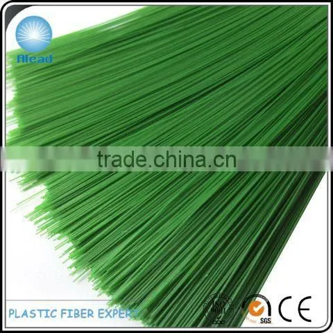 Different Green Colors of PET Broom Fiber PET Synthetic Fiber Polyester Plastic Filament photo-4