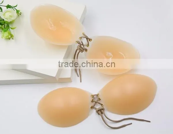 OEM Customized Cheap Nude Silicone Invisible Teardrop Strapless Plus Size Bra photo-4