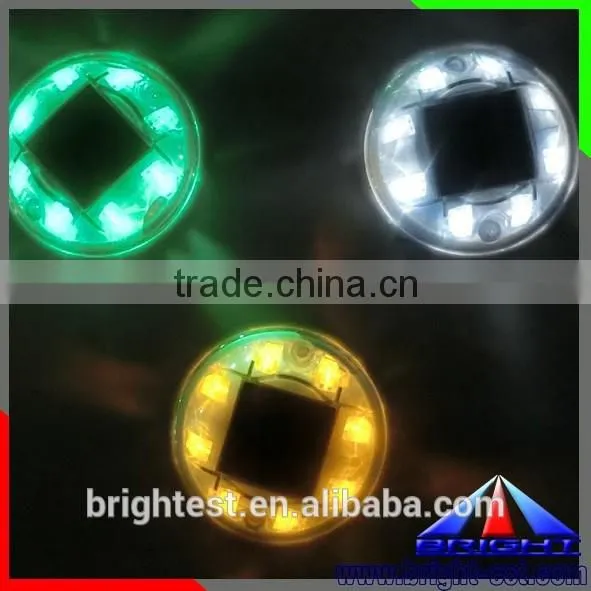 360 Degree 8 LEDs Solar Traffic Energy-saving Waterproof Plastic Round Solar Road Stud photo-2