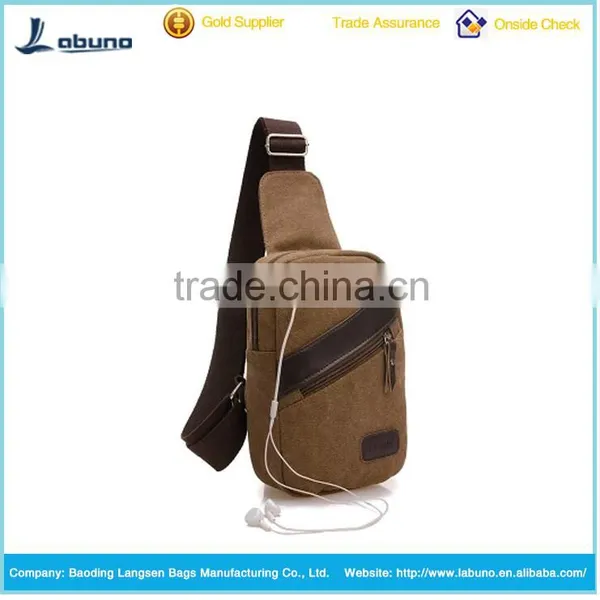 New Canvas Bag Messenger Shoulder Men Bag Sport Chest Bag photo-2