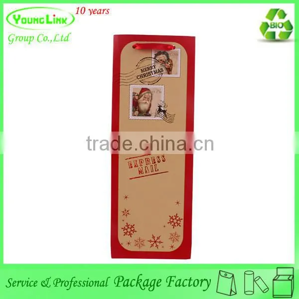 Good Quality Gorgeous Printing Paper Christmas Bag for Red Wine photo-2