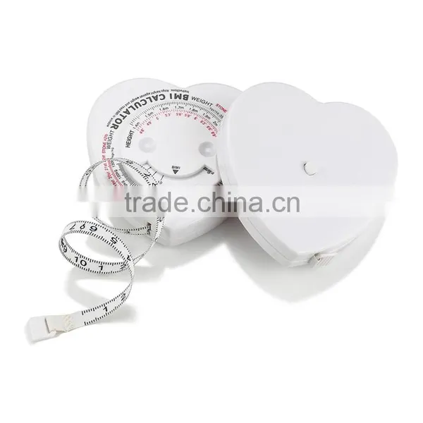 Heart 1.5meters Custom ABS Plastic Casing Body Fitness BMI Mini Retractable Tape Measure 7mm photo-5