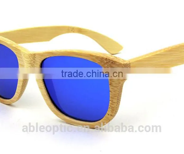 New Fashion 2016 UV400 Mirror Color Lens Custom Design Bamboo Wooden Polarized Sunglasses Sun Glass Supplier's Choice photo-3
