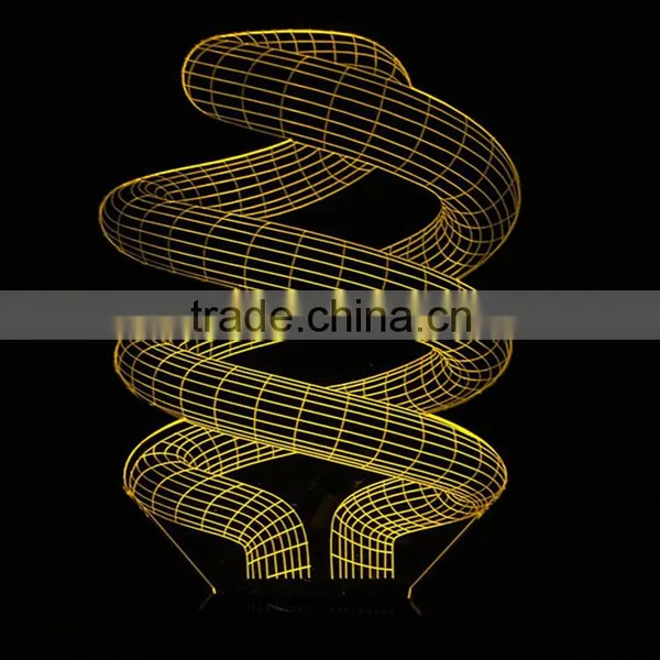 Loudspeaker/horn/trumpet Shape 3d Optical Illusions Acrylic Led Night Lamp USB Battery Operated Christmas Decoration Nightlight photo-5