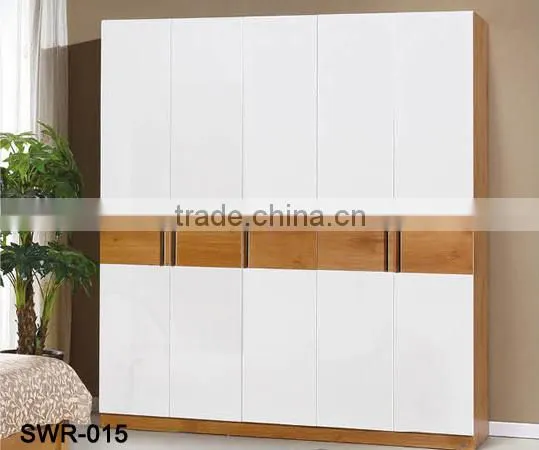3 Door Melamine MDF Bedroom Wall Wardrobe Design Cheap Price photo-6