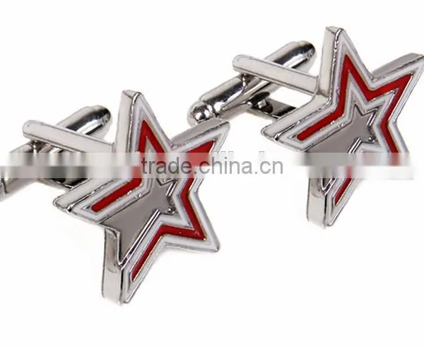 New Fashion Custom Metal Cufflinks With Star Shape for Wholesale photo-2