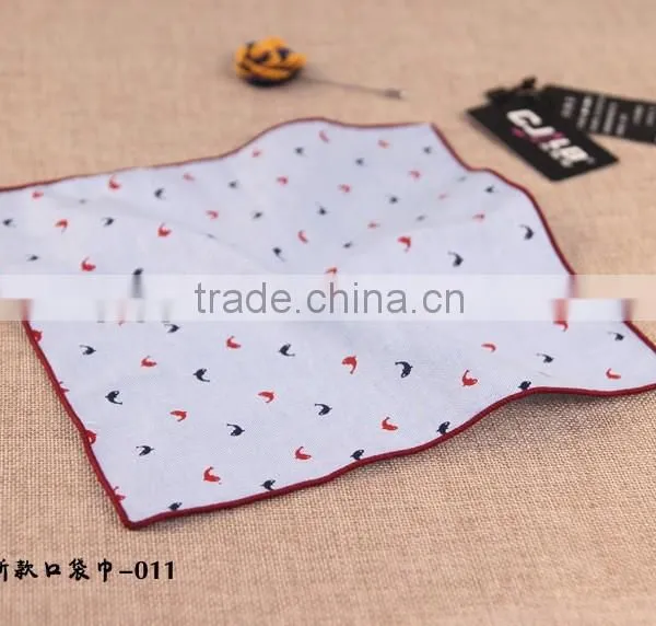 Custom Digital Print Linen Pocket Squares, Cotton Hanky photo-4