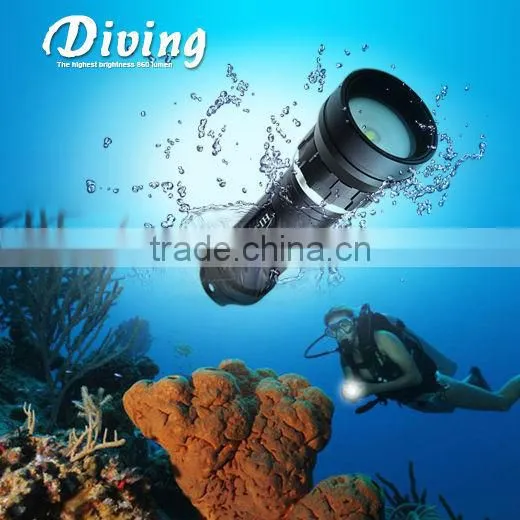 Rechargeable 120 Wide Angle Scuba Dive Underwater Video Torch Light