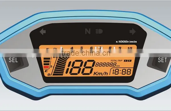 LCD Motorcycle odometer time.oil display