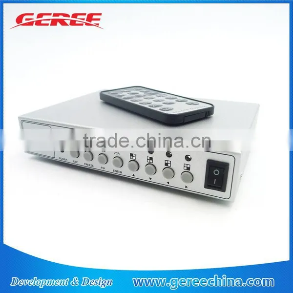 4CH Channel CCTV mini video Quad Processor Splitter Surveillance Security