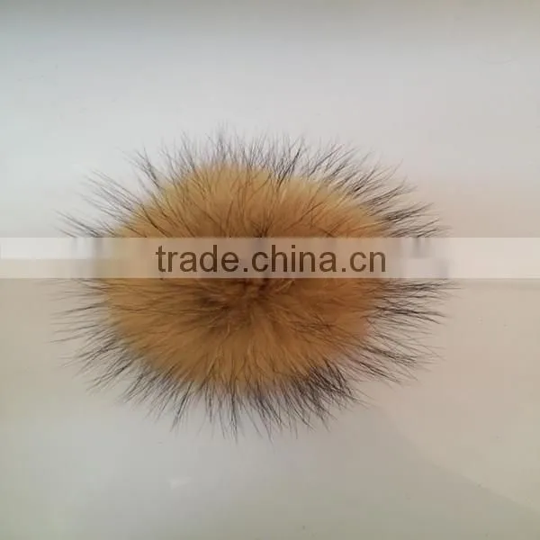 Raccoon Fur Pom Poms For Hat / Garment / Key Chain/Shoes photo-6