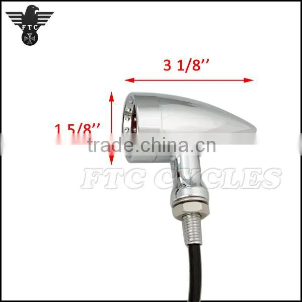 Classic Bullet LED Chrome Motorcycle Turn Signal Light Custom photo-6
