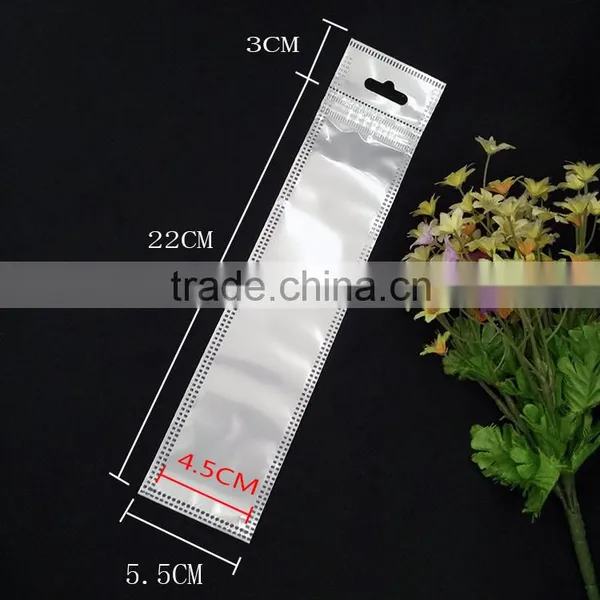 White Plastic Bag Nylon Cotton Zipper Pouch photo-2