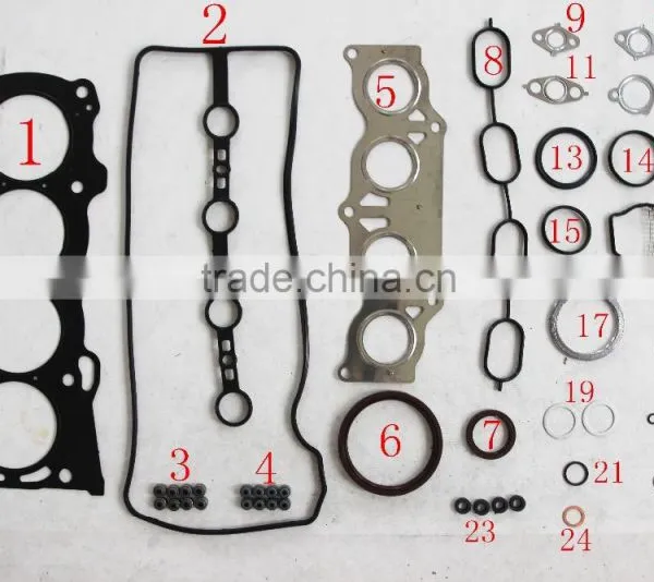 High Quality 1AZFE Car Engine CAMRY Full Set Cylinder Head Gasket OEM 04111-28074