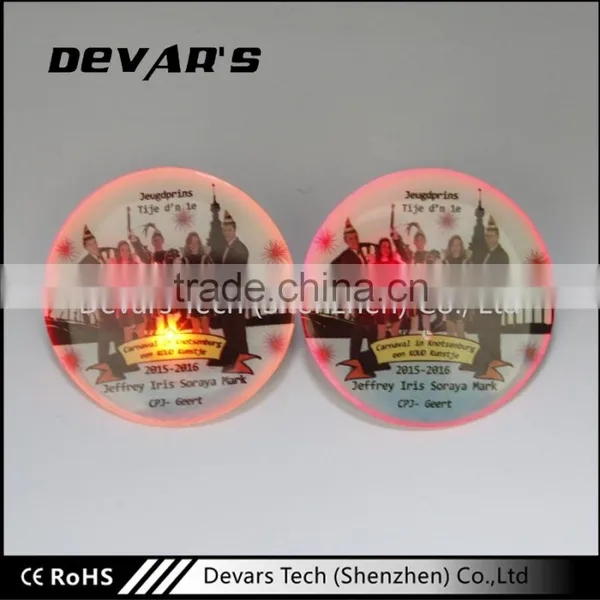 2016 Newly Design Fashion Custom LED Flashing Pin Badge Supplier's Choice photo-4
