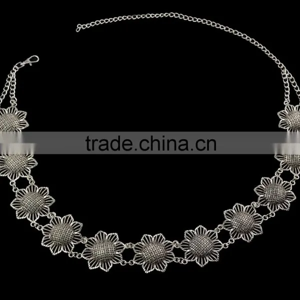 Hot Fashion Charm Popular Bohemia Silver Plated Square Shape Belly Necklace photo-4